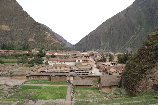 Blick auf Ollantaytambo.