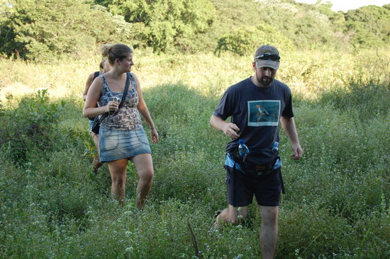 Hier gings durch und normal ist da alles ueberschwemmt und man laeuft durchs Wasser.