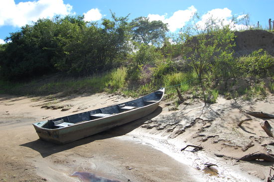 Ich bin lieber im ausgetrockneten Teil des Flusses rumgelaufen und hab nach Tieren Ausschau gehalten, aber den war es wohl auch zu heiss.
