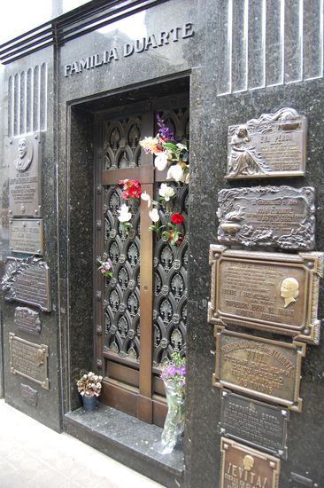 Das Grab von Evita geb. Duarte.