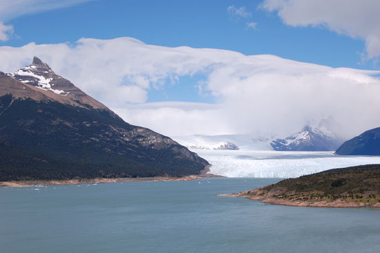 Der erste Blick auf den Perito Moreno...