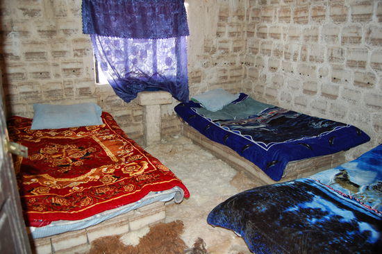 Schlafzimmer mit Salzbetten.