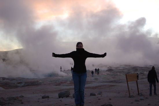 Ganz schoen viel Dampf hier und es war eisekalt.