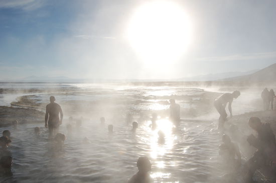 Der heisse Thermalpool.