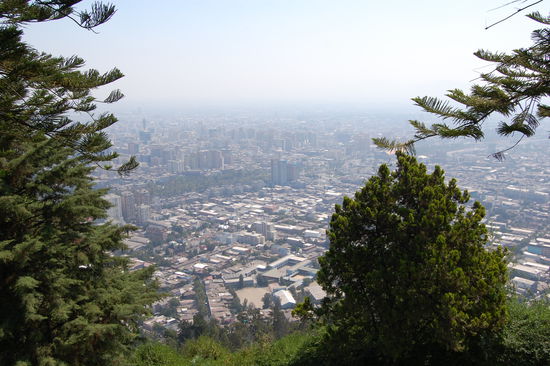 Blick ueber Santiago.