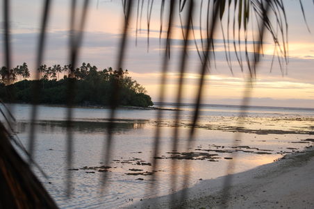 Sonnenuntergang an unserem Strand...