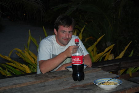 Abendessen im Hostel. Bis auf 2 Abende haben wir jeden Abend gekocht