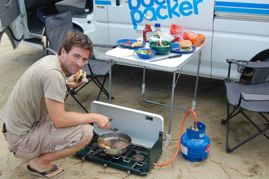 ...und Burger gebrutzelt 