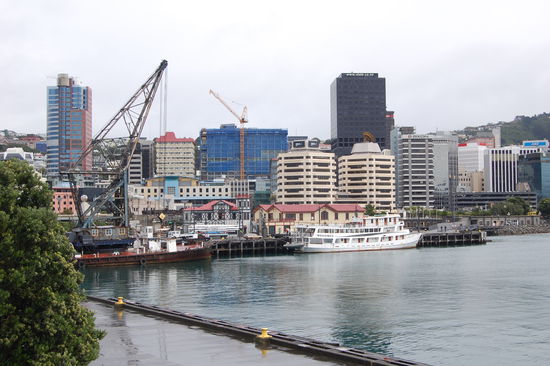 Blick auf den Hafen von Wellington.