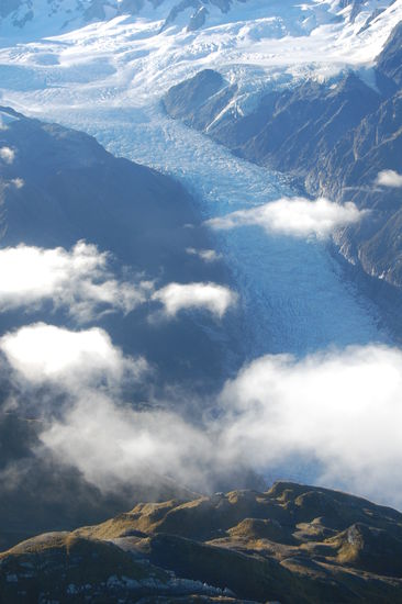 Der Franz-Josef Gletscher von oben.