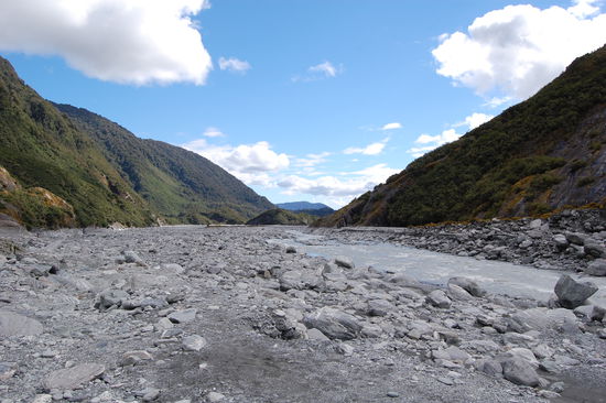 Das Gletschertal aus der Bodenperspektive.