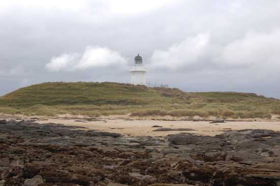 Leuchtturm am Waipapa Point, 1881 Schauplatz des schlimmsten zivilen Schiffsbruchs Neuseelands.