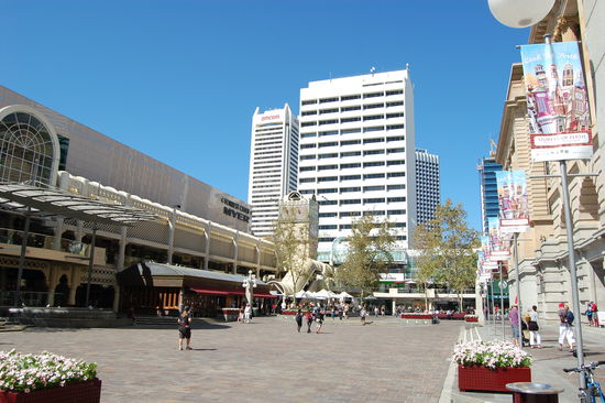 Einkaufsmall in der Innenstadt.