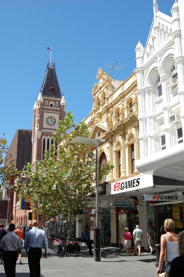 Die Hay Street und die Murray Street sind Fussgaengerzonen und die Haupteinkaufsstrassen!
