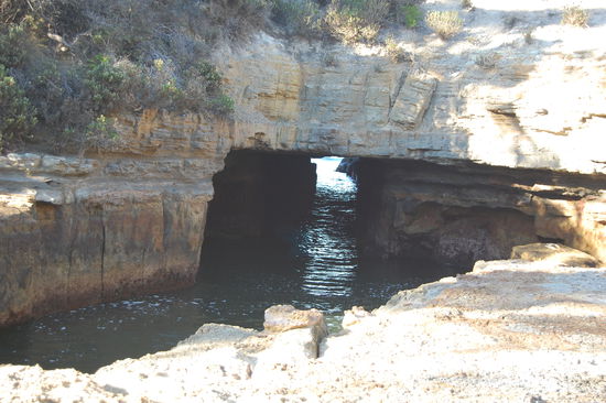...hier kommt das Wasser bei Flut rein.