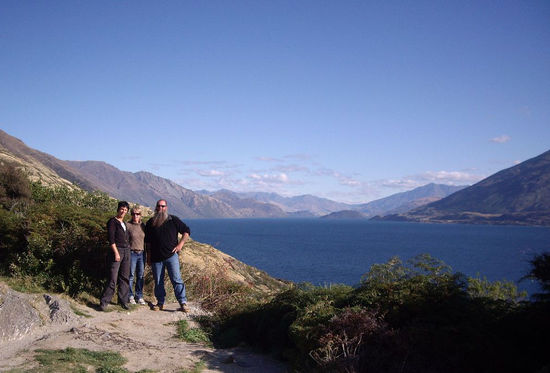 Mit Wendy und Neville am Wanaka Lake