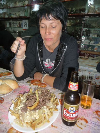 Und so siehts dann aus. Diese Portion ist sogar zu zweit kaum zu bewaeltigen.