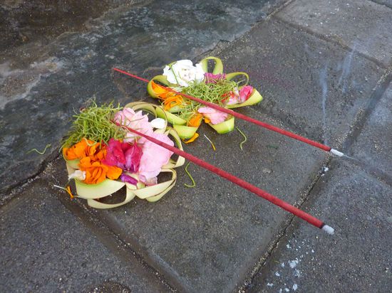 Opfergaben in Bali, einfach schoen!