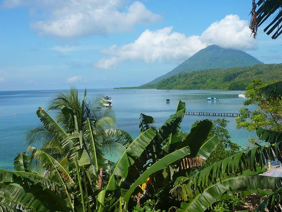 Aber mit schoenem Ausblick auf den Vulkan