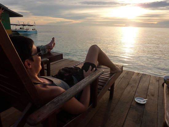 Wenn man grad mal nicht taucht oder sich vom Rum am Vortag erholen muss, siehts dann so aus