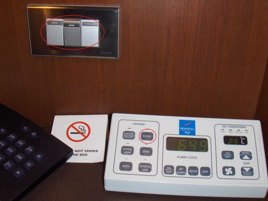 Man beachte die roten Kringel: so unterschiedlich können Lichtschalter sein!