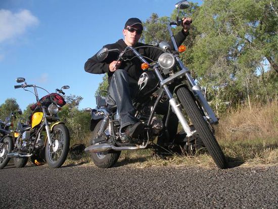 Ich auf diesem super Motorrad