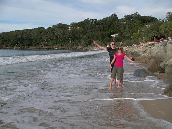 Am Strand mit Debby