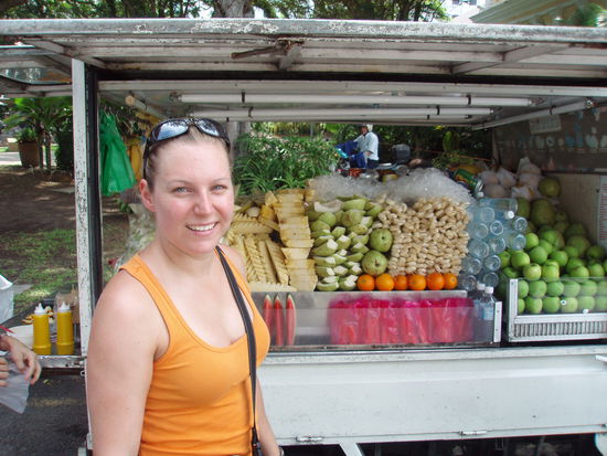 Hmh so viel leckeres Obst ... Das mussten wir gleich probieren