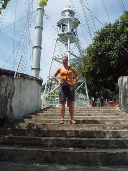 Leuchtturm am Fort auf dem wir oben waren