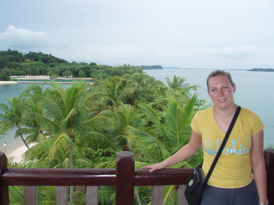 Auf dem Aussichtsturm von Sentosa