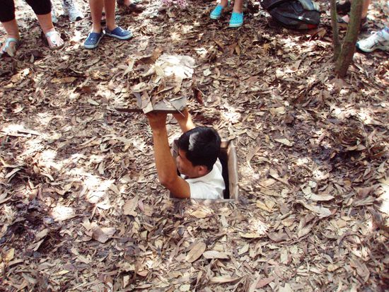 Versteckter Eingang zum Tunnelsystem