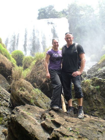 Angekommen am Wasserfall
