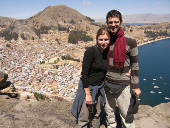 Blick vom Berg auf die Stadt