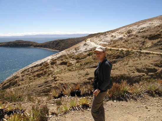 Da war der Weg noch flach, aber trotzdem schon anstrengend