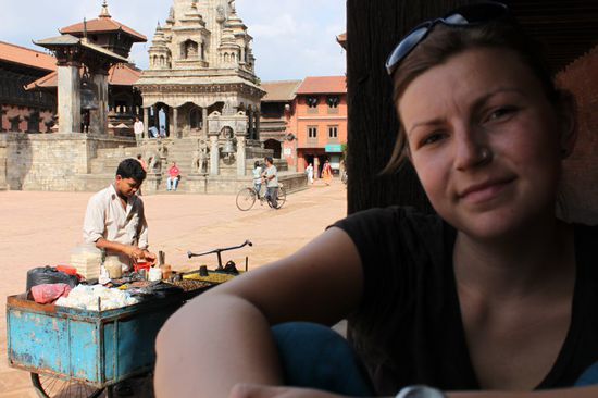 Isi am Platz des Geschehens.