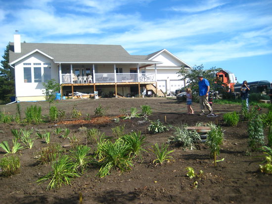 Das ca. 200 m2 grosse Blumenbeet dass wir neu anlegten