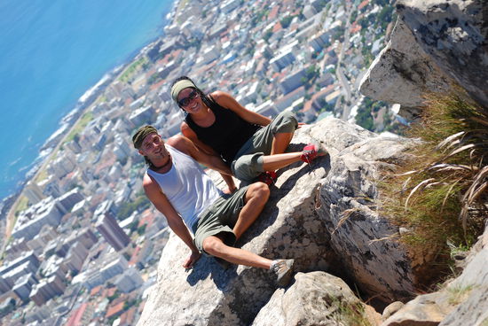 Auf dem Kopf angekommen.... mit hoch roten Kopf!