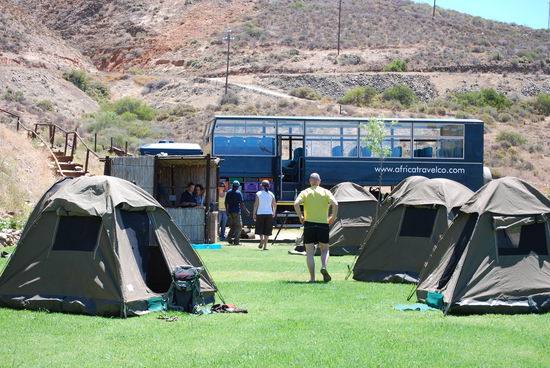 Jeden Abend wurde unser Lager neu aufgebaut.
