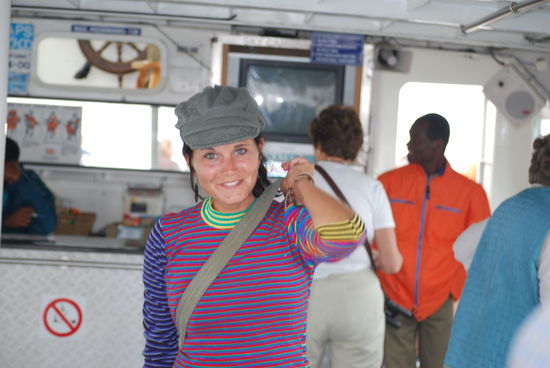 auf dem Schiff zu den Seeloewen... Hmmmm etwas schlecht im Gesicht! 