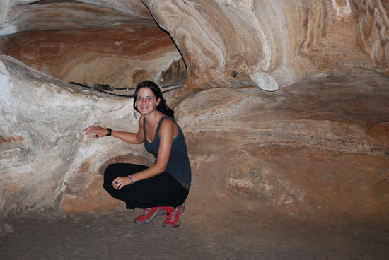 hier vor 11/2 Millionen alten Gestein!