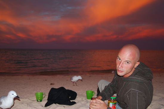 Einer von vielen faszinierenden Sonnenuntergaengen. Hier in Exmouth!