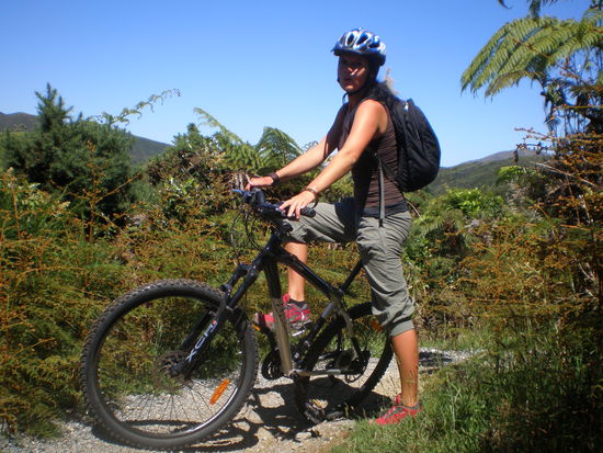 Hier am Start der Mountenbike - Strecke...