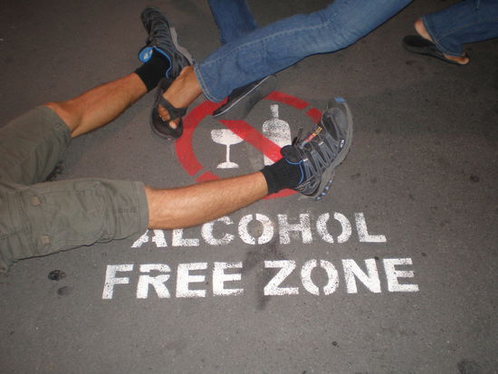 Ja und obwohl es eine Alcoholfreihe Zone war 