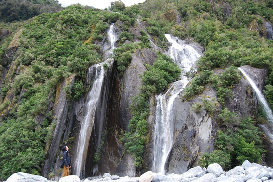 Wasserfall beim Franzjosef Gletscher