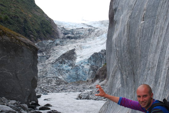 Fast ganz dran am Franz Josef Gletscher
