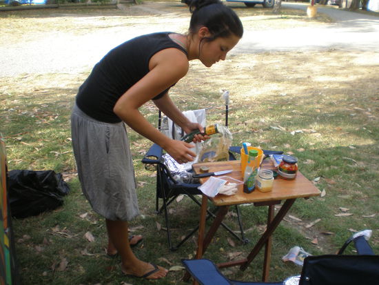 ...am Lunch zubereiten fuer die Wanderung am naechsten Tag...