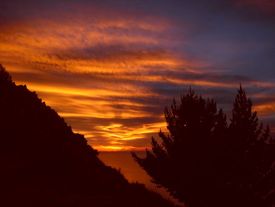 abendstimmung am titicacasee