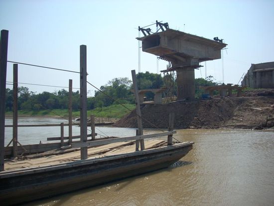 querung rio mamoré mittels ponton