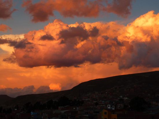 sonnenuntergang auf 4090 metern