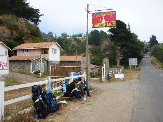 backpacker on the road